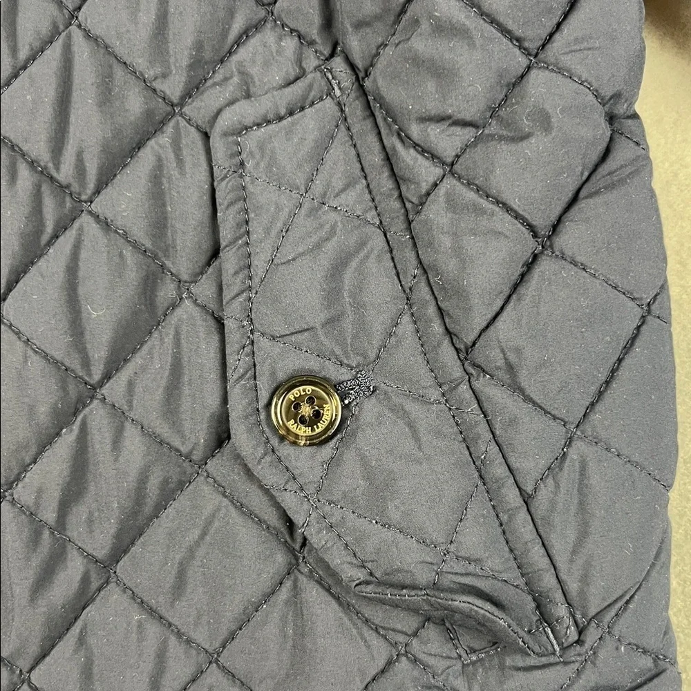 Polo by Ralph Lauren Blue Quilted Kids Jacket Size: Medium(8-10)